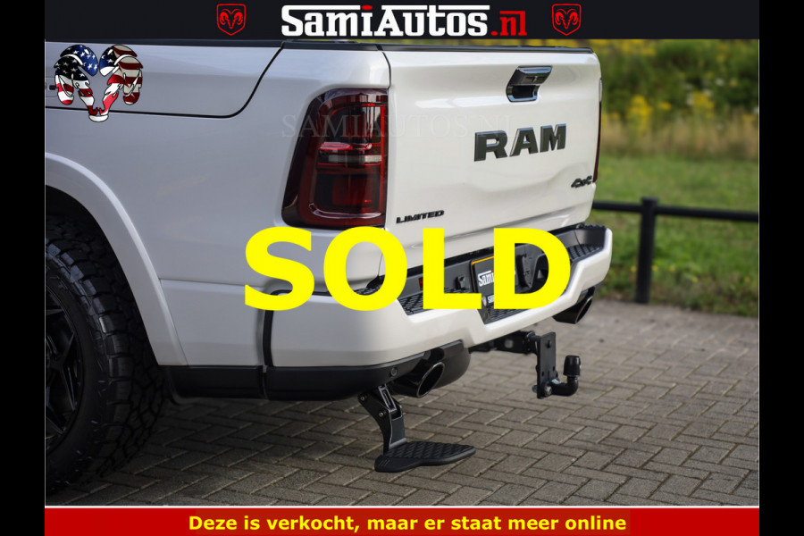 Dodge Ram Limited Night High Output 540HP 706Nm | Massage + Full Option | De Meest Luxe en Volle Pick-Up in zijn Klasse | Comfortabele Dubbele Cabine met Royale 5 Zitplaatsen | BPM vrij | Nu Leverbaar uit Voorraad | Voorraad Nr 2352 - 7649