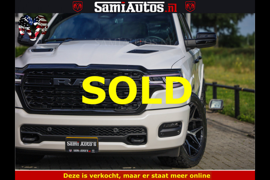 Dodge Ram Limited Night High Output 540HP 706Nm | Massage + Full Option | De Meest Luxe en Volle Pick-Up in zijn Klasse | Comfortabele Dubbele Cabine met Royale 5 Zitplaatsen | BPM vrij | Nu Leverbaar uit Voorraad | Voorraad Nr 2352 - 7649