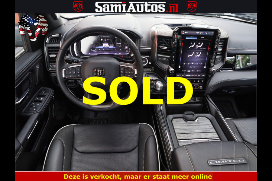 Dodge Ram Limited Night High Output 540HP 706Nm | Massage + Full Option | De Meest Luxe en Volle Pick-Up in zijn Klasse | Comfortabele Dubbele Cabine met Royale 5 Zitplaatsen | BPM vrij | Nu Leverbaar uit Voorraad | Voorraad Nr 2352 - 7649
