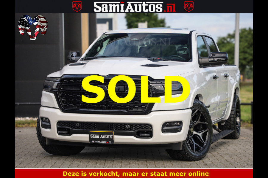 Dodge Ram Limited Night High Output 540HP 706Nm | Massage + Full Option | De Meest Luxe en Volle Pick-Up in zijn Klasse | Comfortabele Dubbele Cabine met Royale 5 Zitplaatsen | BPM vrij | Nu Leverbaar uit Voorraad | Voorraad Nr 2352 - 7649