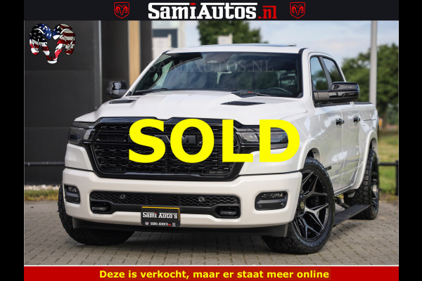 Dodge Ram Limited Night High Output 540HP 706Nm | Massage + Full Option | De Meest Luxe en Volle Pick-Up in zijn Klasse | Comfortabele Dubbele Cabine met Royale 5 Zitplaatsen | BPM vrij | Nu Leverbaar uit Voorraad | Voorraad Nr 2352 - 7649