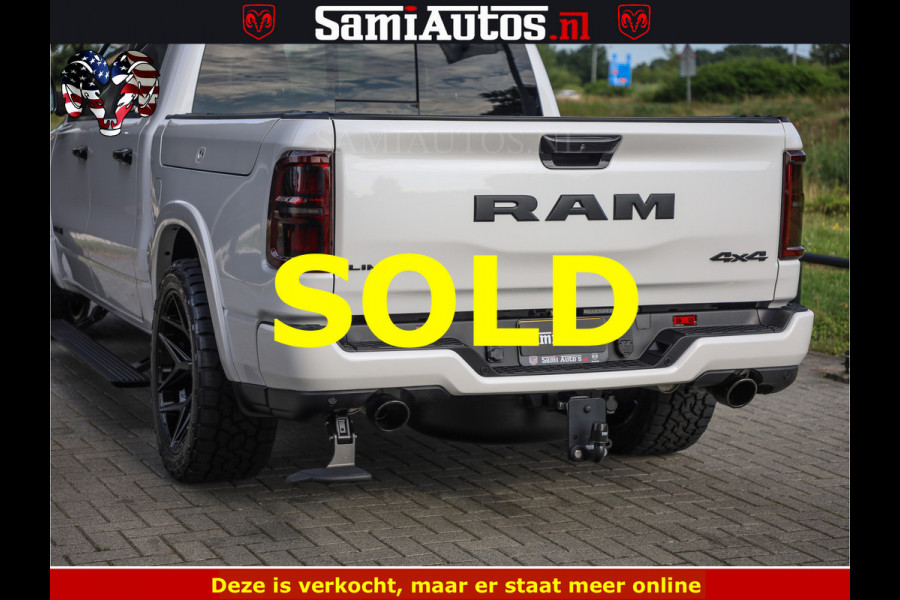 Dodge Ram Limited Night High Output 540HP 706Nm | Massage + Full Option | De Meest Luxe en Volle Pick-Up in zijn Klasse | Comfortabele Dubbele Cabine met Royale 5 Zitplaatsen | BPM vrij | Nu Leverbaar uit Voorraad | Voorraad Nr 2352 - 7649