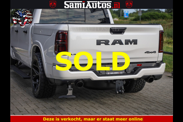 Dodge Ram Limited Night High Output 540HP 706Nm | Massage + Full Option | De Meest Luxe en Volle Pick-Up in zijn Klasse | Comfortabele Dubbele Cabine met Royale 5 Zitplaatsen | BPM vrij | Nu Leverbaar uit Voorraad | Voorraad Nr 2352 - 7649