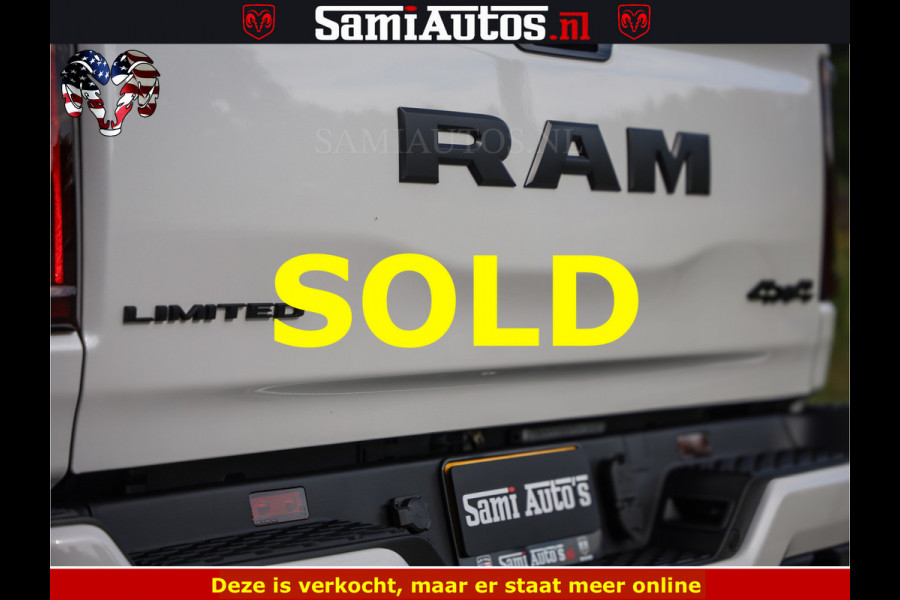 Dodge Ram Limited Night High Output 540HP 706Nm | Massage + Full Option | De Meest Luxe en Volle Pick-Up in zijn Klasse | Comfortabele Dubbele Cabine met Royale 5 Zitplaatsen | BPM vrij | Nu Leverbaar uit Voorraad | Voorraad Nr 2352 - 7649