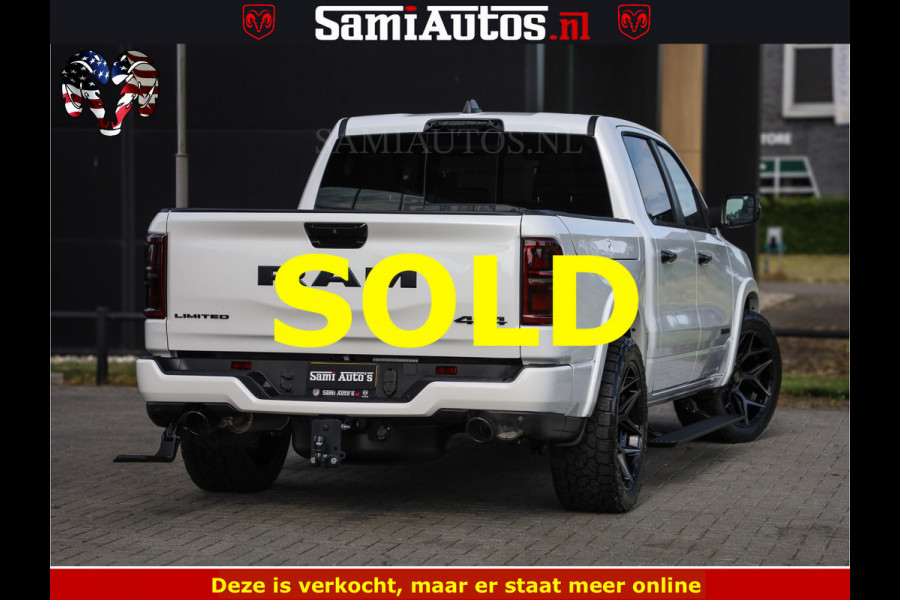 Dodge Ram Limited Night High Output 540HP 706Nm | Massage + Full Option | De Meest Luxe en Volle Pick-Up in zijn Klasse | Comfortabele Dubbele Cabine met Royale 5 Zitplaatsen | BPM vrij | Nu Leverbaar uit Voorraad | Voorraad Nr 2352 - 7649