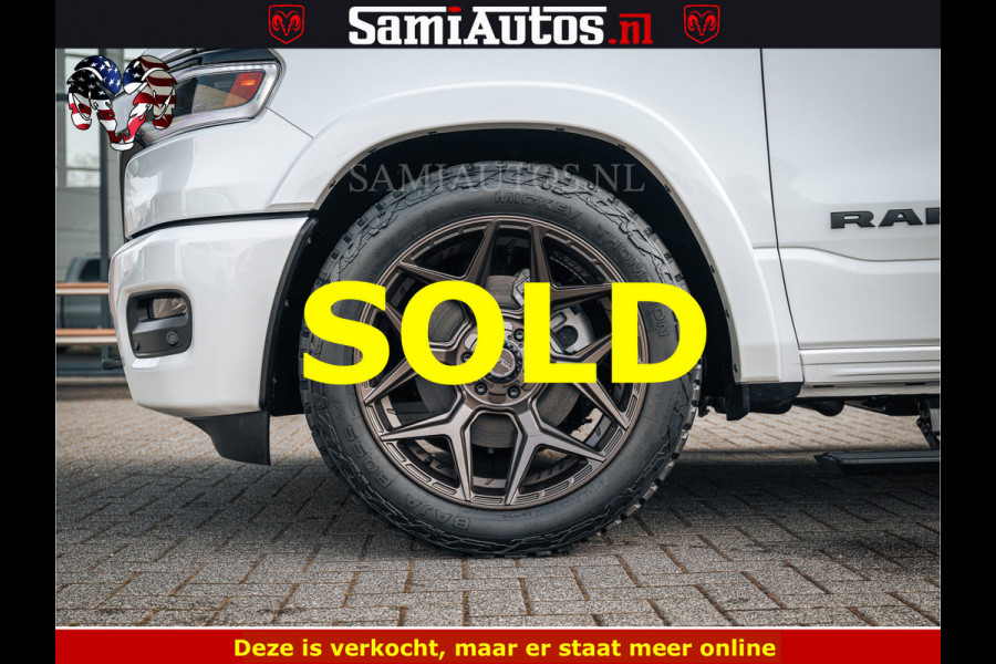 Dodge Ram LIMITED H.O 540PK 706Nm | Massage + Full Option | De Meest Luxe en Volle Pick-Up in zijn Klasse | Comfortabele Dubbele Cabine met Royale 5 Zitplaatsen | BPM vrij | Nu Leverbaar uit Voorraad | Voorraad Nr 2298 - 7479