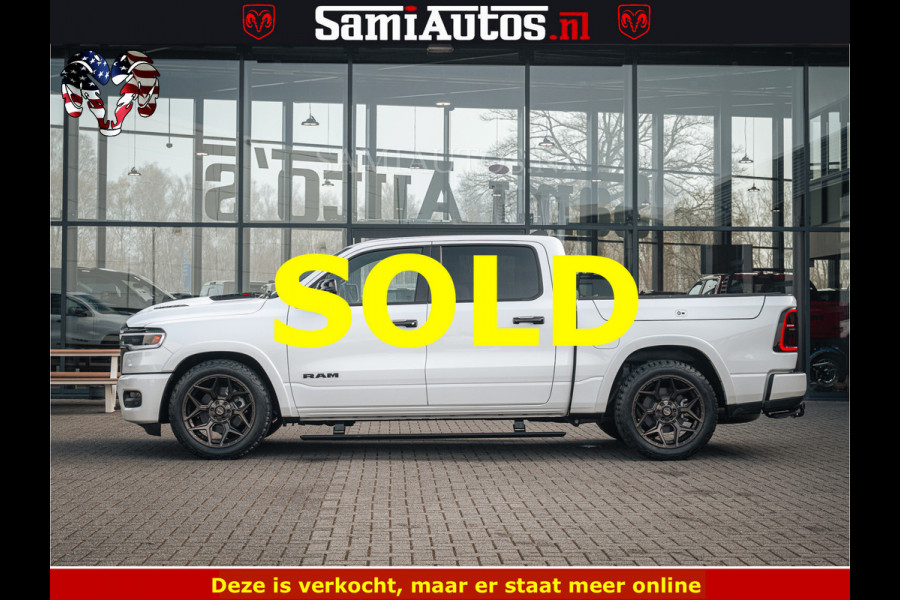Dodge Ram LIMITED H.O 540PK 706Nm | Massage + Full Option | De Meest Luxe en Volle Pick-Up in zijn Klasse | Comfortabele Dubbele Cabine met Royale 5 Zitplaatsen | BPM vrij | Nu Leverbaar uit Voorraad | Voorraad Nr 2298 - 7479