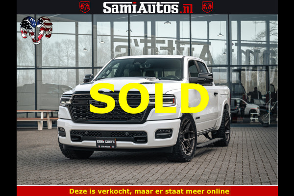 Dodge Ram LIMITED H.O 540PK 706Nm | Massage + Full Option | De Meest Luxe en Volle Pick-Up in zijn Klasse | Comfortabele Dubbele Cabine met Royale 5 Zitplaatsen | BPM vrij | Nu Leverbaar uit Voorraad | Voorraad Nr 2298 - 7479