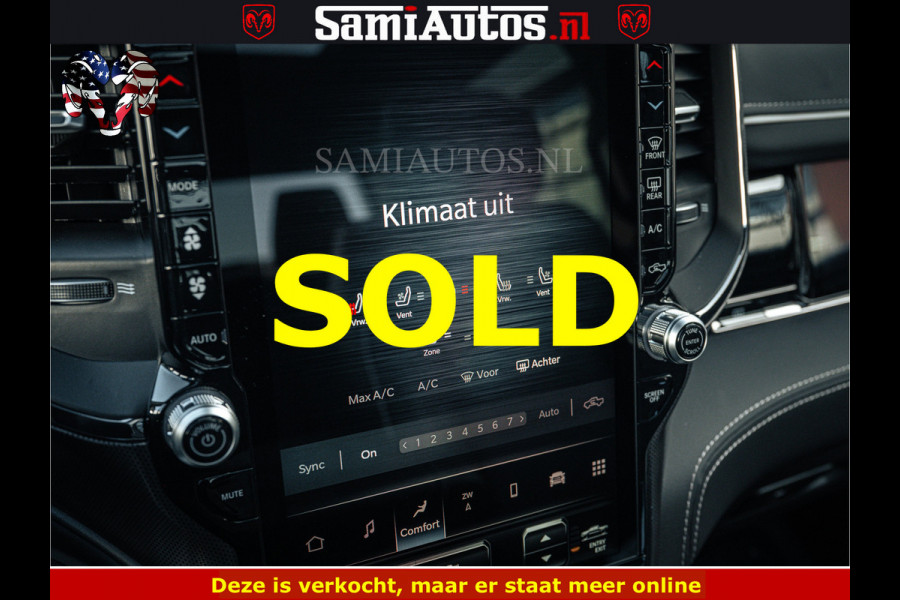 Dodge Ram LIMITED H.O 540PK 706Nm | Massage + Full Option | De Meest Luxe en Volle Pick-Up in zijn Klasse | Comfortabele Dubbele Cabine met Royale 5 Zitplaatsen | BPM vrij | Nu Leverbaar uit Voorraad | Voorraad Nr 2298 - 7479