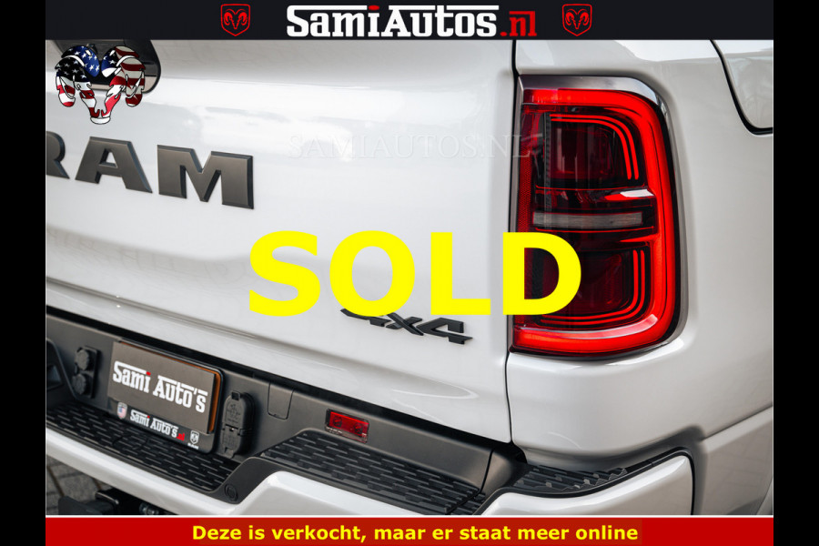 Dodge Ram LIMITED H.O 540PK 706Nm | Massage + Full Option | De Meest Luxe en Volle Pick-Up in zijn Klasse | Comfortabele Dubbele Cabine met Royale 5 Zitplaatsen | BPM vrij | Nu Leverbaar uit Voorraad | Voorraad Nr 2298 - 7479