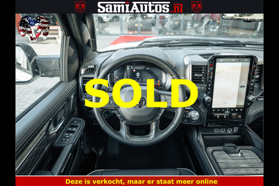 Dodge Ram LIMITED H.O 540PK 706Nm | Massage + Full Option | De Meest Luxe en Volle Pick-Up in zijn Klasse | Comfortabele Dubbele Cabine met Royale 5 Zitplaatsen | BPM vrij | Nu Leverbaar uit Voorraad | Voorraad Nr 2298 - 7479