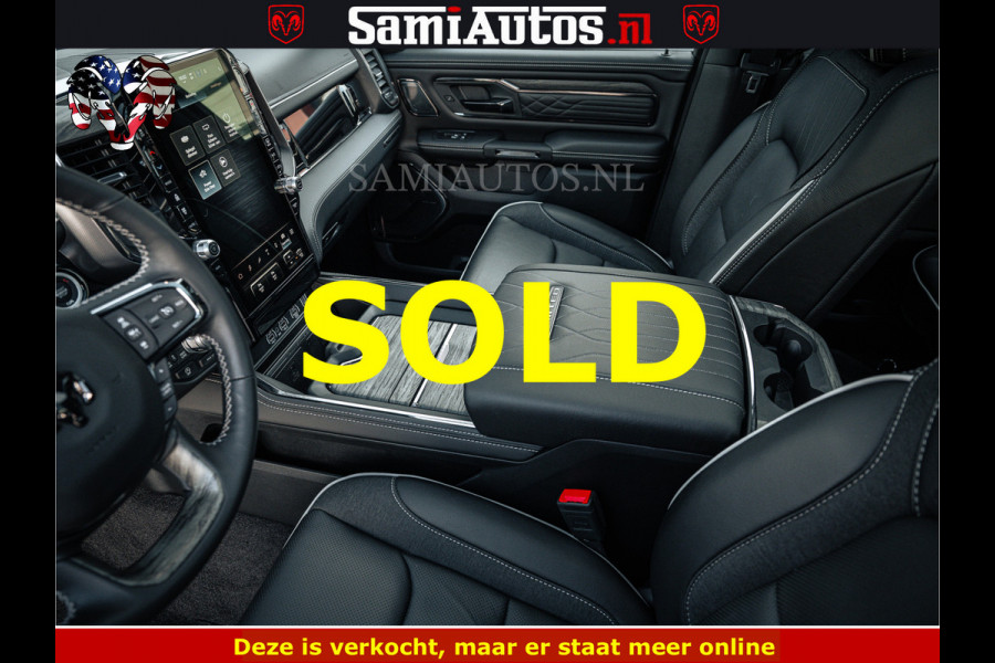 Dodge Ram LIMITED H.O 540PK 706Nm | Massage + Full Option | De Meest Luxe en Volle Pick-Up in zijn Klasse | Comfortabele Dubbele Cabine met Royale 5 Zitplaatsen | BPM vrij | Nu Leverbaar uit Voorraad | Voorraad Nr 2298 - 7479