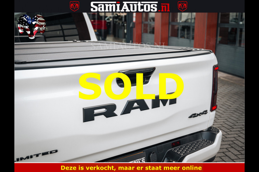 Dodge Ram LIMITED H.O 540PK 706Nm | Massage + Full Option | De Meest Luxe en Volle Pick-Up in zijn Klasse | Comfortabele Dubbele Cabine met Royale 5 Zitplaatsen | BPM vrij | Nu Leverbaar uit Voorraad | Voorraad Nr 2298 - 7479