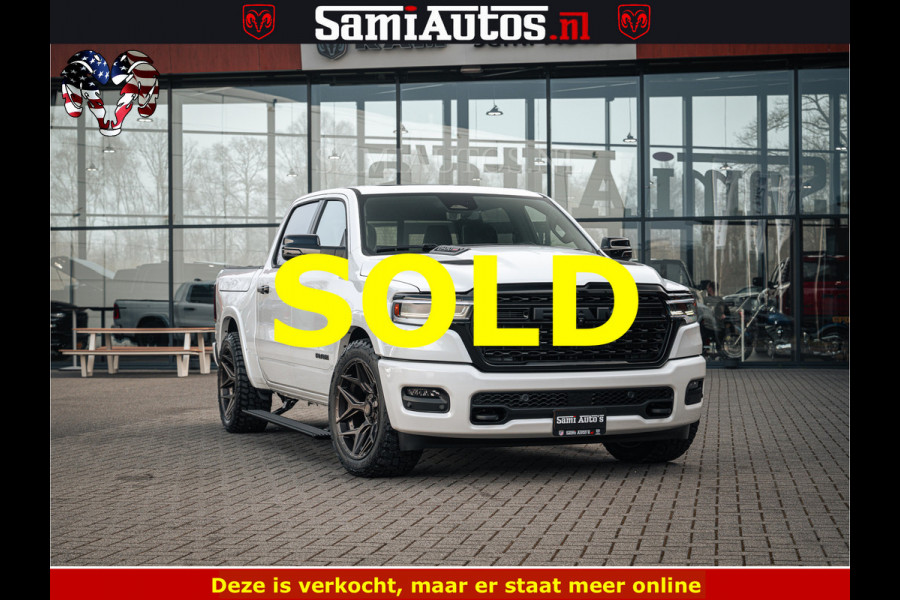 Dodge Ram LIMITED H.O 540PK 706Nm | Massage + Full Option | De Meest Luxe en Volle Pick-Up in zijn Klasse | Comfortabele Dubbele Cabine met Royale 5 Zitplaatsen | BPM vrij | Nu Leverbaar uit Voorraad | Voorraad Nr 2298 - 7479