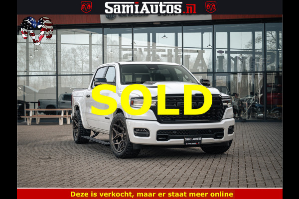 Dodge Ram LIMITED H.O 540PK 706Nm | Massage + Full Option | De Meest Luxe en Volle Pick-Up in zijn Klasse | Comfortabele Dubbele Cabine met Royale 5 Zitplaatsen | BPM vrij | Nu Leverbaar uit Voorraad | Voorraad Nr 2298 - 7479
