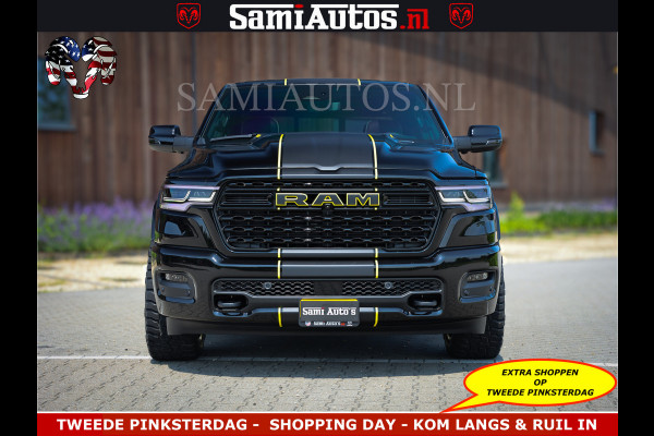 Dodge Ram Limited Night Sport High Output 540HP 706Nm | Massage + Full Option | De Meest Luxe en Volle Pick-Up in zijn Klasse | Comfortabele Dubbele Cabine met Royale 5 Zitplaatsen | BPM vrij | Nu Leverbaar uit Voorraad | Voorraad Nr 2356 - 0990