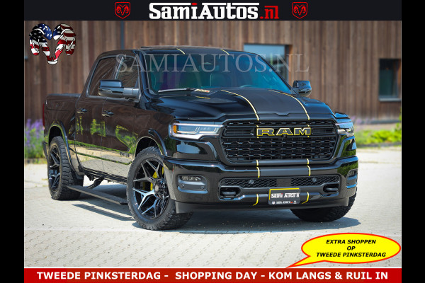 Dodge Ram Limited Night Sport High Output 540HP 706Nm | Massage + Full Option | De Meest Luxe en Volle Pick-Up in zijn Klasse | Comfortabele Dubbele Cabine met Royale 5 Zitplaatsen | BPM vrij | Nu Leverbaar uit Voorraad | Voorraad Nr 2356 - 0990
