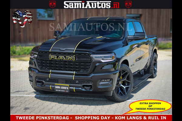 Dodge Ram Limited Night Sport High Output 540HP 706Nm | Massage + Full Option | De Meest Luxe en Volle Pick-Up in zijn Klasse | Comfortabele Dubbele Cabine met Royale 5 Zitplaatsen | BPM vrij | Nu Leverbaar uit Voorraad | Voorraad Nr 2356 - 0990
