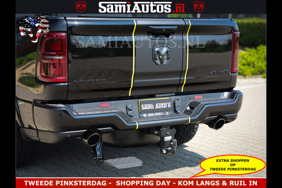 Dodge Ram Limited Night Sport High Output 540HP 706Nm | Massage + Full Option | De Meest Luxe en Volle Pick-Up in zijn Klasse | Comfortabele Dubbele Cabine met Royale 5 Zitplaatsen | BPM vrij | Nu Leverbaar uit Voorraad | Voorraad Nr 2356 - 0990