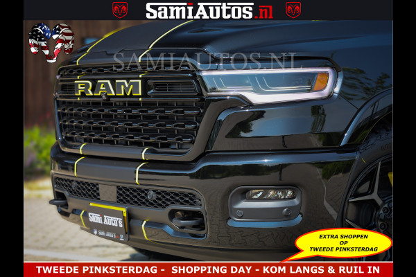 Dodge Ram Limited Night Sport High Output 540HP 706Nm | Massage + Full Option | De Meest Luxe en Volle Pick-Up in zijn Klasse | Comfortabele Dubbele Cabine met Royale 5 Zitplaatsen | BPM vrij | Nu Leverbaar uit Voorraad | Voorraad Nr 2356 - 0990
