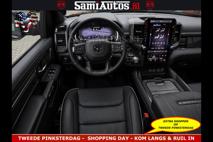 Dodge Ram Limited Night Sport High Output 540HP 706Nm | Massage + Full Option | De Meest Luxe en Volle Pick-Up in zijn Klasse | Comfortabele Dubbele Cabine met Royale 5 Zitplaatsen | BPM vrij | Nu Leverbaar uit Voorraad | Voorraad Nr 2356 - 0990