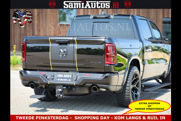 Dodge Ram Limited Night Sport High Output 540HP 706Nm | Massage + Full Option | De Meest Luxe en Volle Pick-Up in zijn Klasse | Comfortabele Dubbele Cabine met Royale 5 Zitplaatsen | BPM vrij | Nu Leverbaar uit Voorraad | Voorraad Nr 2356 - 0990