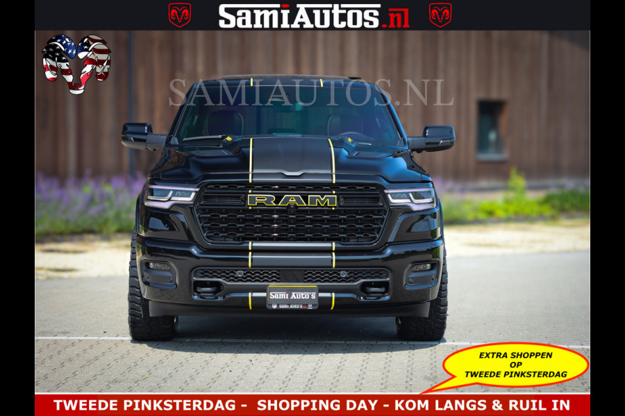 Dodge Ram Limited Night Sport High Output 540HP 706Nm | Massage + Full Option | De Meest Luxe en Volle Pick-Up in zijn Klasse | Comfortabele Dubbele Cabine met Royale 5 Zitplaatsen | BPM vrij | Nu Leverbaar uit Voorraad | Voorraad Nr 2356 - 0990