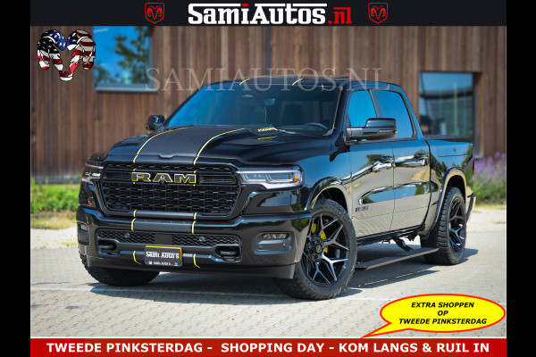 Dodge Ram Limited Night Sport High Output 540HP 706Nm | Massage + Full Option | De Meest Luxe en Volle Pick-Up in zijn Klasse | Comfortabele Dubbele Cabine met Royale 5 Zitplaatsen | BPM vrij | Nu Leverbaar uit Voorraad | Voorraad Nr 2356 - 0990