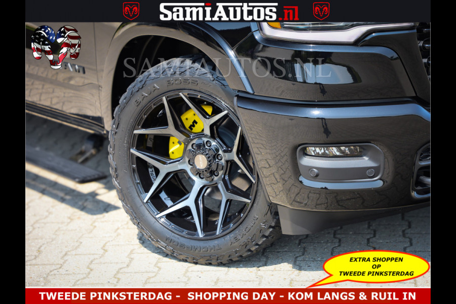 Dodge Ram Limited Night Sport High Output 540HP 706Nm | Massage + Full Option | De Meest Luxe en Volle Pick-Up in zijn Klasse | Comfortabele Dubbele Cabine met Royale 5 Zitplaatsen | BPM vrij | Nu Leverbaar uit Voorraad | Voorraad Nr 2356 - 0990