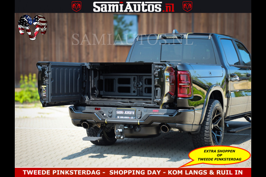 Dodge Ram Limited Night Sport High Output 540HP 706Nm | Massage + Full Option | De Meest Luxe en Volle Pick-Up in zijn Klasse | Comfortabele Dubbele Cabine met Royale 5 Zitplaatsen | BPM vrij | Nu Leverbaar uit Voorraad | Voorraad Nr 2356 - 0990