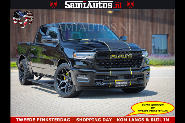 Dodge Ram Limited Night Sport High Output 540HP 706Nm | Massage + Full Option | De Meest Luxe en Volle Pick-Up in zijn Klasse | Comfortabele Dubbele Cabine met Royale 5 Zitplaatsen | BPM vrij | Nu Leverbaar uit Voorraad | Voorraad Nr 2356 - 0990
