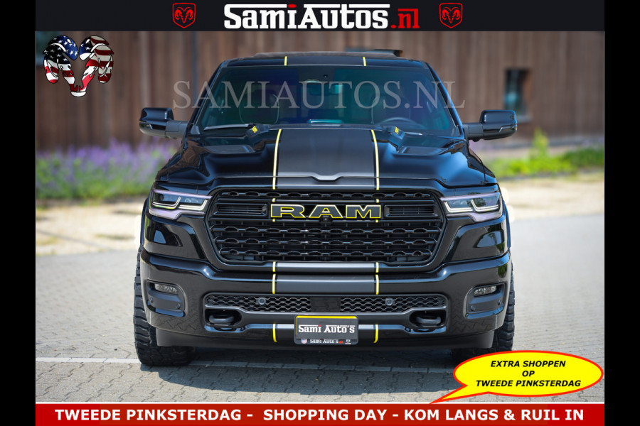Dodge Ram Limited Night Sport High Output 540HP 706Nm | Massage + Full Option | De Meest Luxe en Volle Pick-Up in zijn Klasse | Comfortabele Dubbele Cabine met Royale 5 Zitplaatsen | BPM vrij | Nu Leverbaar uit Voorraad | Voorraad Nr 2356 - 0990