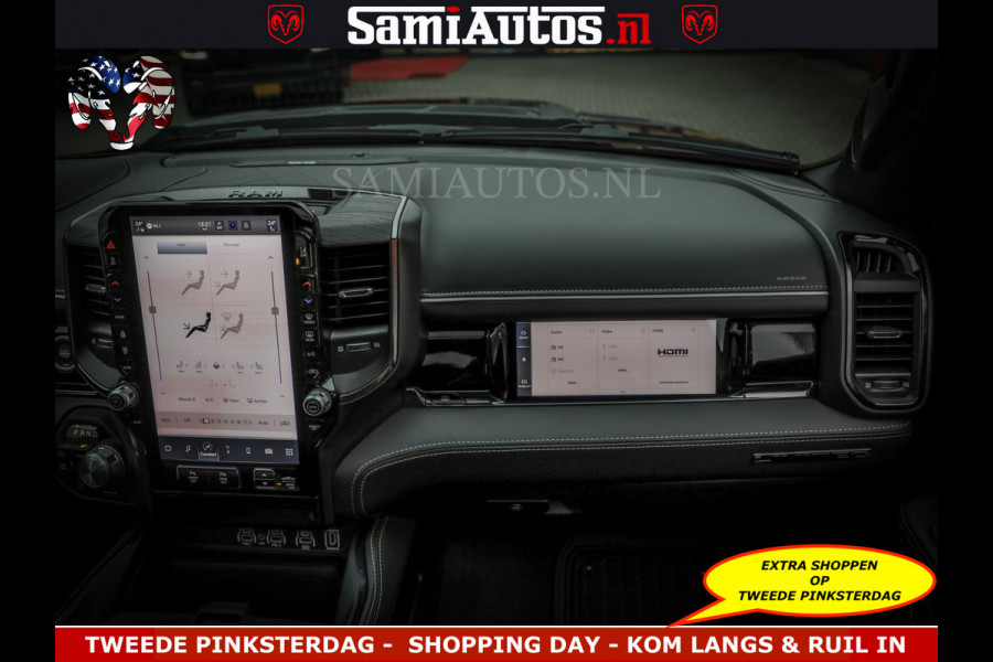 Dodge Ram Limited Night Sport High Output 540HP 706Nm | Massage + Full Option | De Meest Luxe en Volle Pick-Up in zijn Klasse | Comfortabele Dubbele Cabine met Royale 5 Zitplaatsen | BPM vrij | Nu Leverbaar uit Voorraad | Voorraad Nr 2356 - 0990