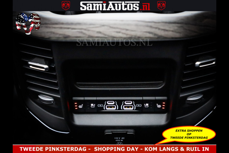 Dodge Ram Limited Night Sport High Output 540HP 706Nm | Massage + Full Option | De Meest Luxe en Volle Pick-Up in zijn Klasse | Comfortabele Dubbele Cabine met Royale 5 Zitplaatsen | BPM vrij | Nu Leverbaar uit Voorraad | Voorraad Nr 2356 - 0990