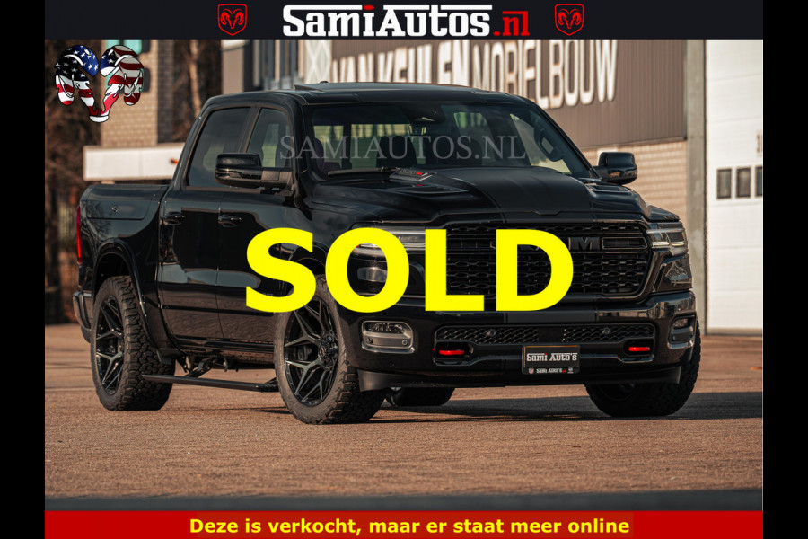 Dodge Ram Limited SPORT H.O 540HP 706Nm | Massage + Full Option | De Meest Luxe en Volle Pick-Up in zijn Klasse | Comfortabele Dubbele Cabine met Royale 5 Zitplaatsen | BPM vrij | Nu Leverbaar uit Voorraad | Voorraad Nr 2348 - 5158