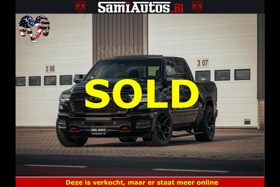 Dodge Ram Limited SPORT H.O 540HP 706Nm | Massage + Full Option | De Meest Luxe en Volle Pick-Up in zijn Klasse | Comfortabele Dubbele Cabine met Royale 5 Zitplaatsen | BPM vrij | Nu Leverbaar uit Voorraad | Voorraad Nr 2348 - 5158