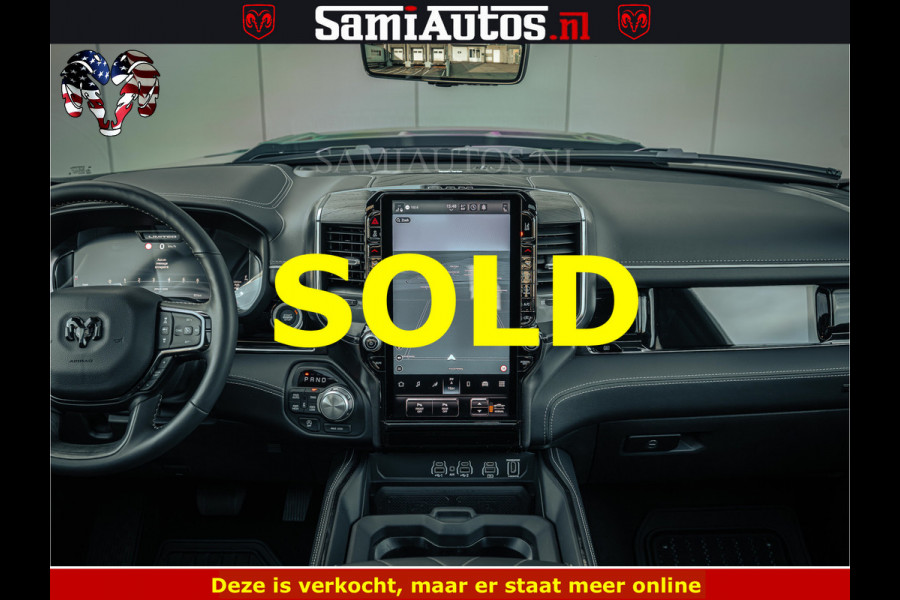 Dodge Ram Limited SPORT H.O 540HP 706Nm | Massage + Full Option | De Meest Luxe en Volle Pick-Up in zijn Klasse | Comfortabele Dubbele Cabine met Royale 5 Zitplaatsen | BPM vrij | Nu Leverbaar uit Voorraad | Voorraad Nr 2348 - 5158