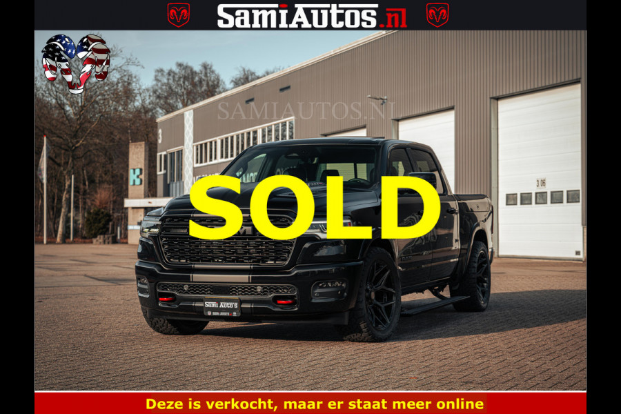 Dodge Ram Limited SPORT H.O 540HP 706Nm | Massage + Full Option | De Meest Luxe en Volle Pick-Up in zijn Klasse | Comfortabele Dubbele Cabine met Royale 5 Zitplaatsen | BPM vrij | Nu Leverbaar uit Voorraad | Voorraad Nr 2348 - 5158