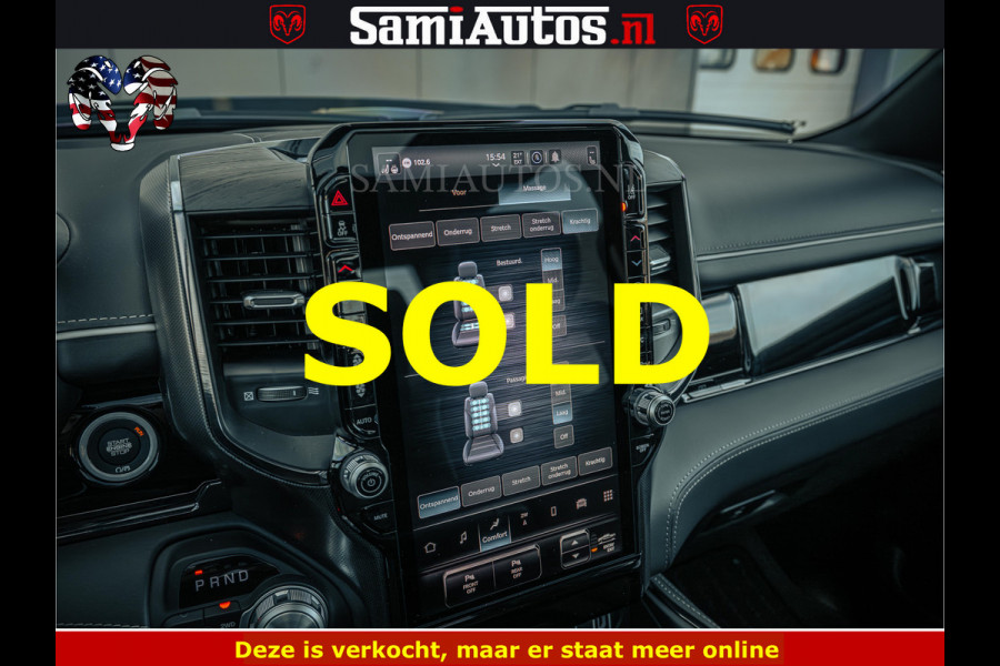 Dodge Ram Limited SPORT H.O 540HP 706Nm | Massage + Full Option | De Meest Luxe en Volle Pick-Up in zijn Klasse | Comfortabele Dubbele Cabine met Royale 5 Zitplaatsen | BPM vrij | Nu Leverbaar uit Voorraad | Voorraad Nr 2348 - 5158