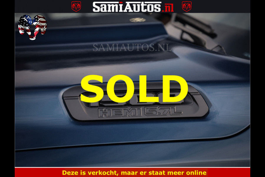 Dodge Ram SPORT | 5.7 V8 4x4 HEMI | PANORAMA DAK | GROOTSCHEM 12 INCH | LPG | Patriot Blue CREW CAB | DUBBELE CABINE | 5 PERSOONS | DC | VOORRAAD NR 2560 - 3327