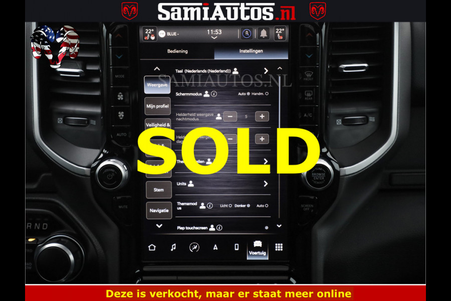 Dodge Ram SPORT | 5.7 V8 4x4 HEMI | PANORAMA DAK | GROOTSCHEM 12 INCH | LPG | Patriot Blue CREW CAB | DUBBELE CABINE | 5 PERSOONS | DC | VOORRAAD NR 2560 - 3327