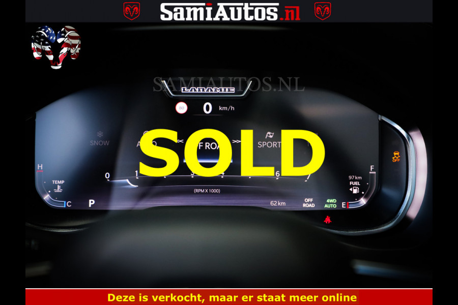 Dodge Ram 1500 Night Premium | Full Option | Eerste Eigenaar | De Meest Luxe Pick-Up in zijn Klasse | Comfortabele Dubbele Cabine met Royale 5 Zitplaatsen | Bom Vol |
