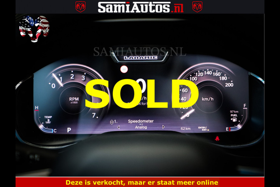 Dodge Ram 1500 Night Premium | Full Option | Eerste Eigenaar | De Meest Luxe Pick-Up in zijn Klasse | Comfortabele Dubbele Cabine met Royale 5 Zitplaatsen | Bom Vol |