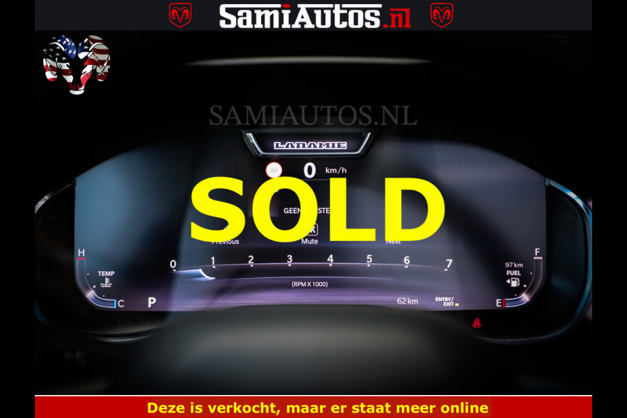 Dodge Ram 1500 Night Premium | Full Option | Eerste Eigenaar | De Meest Luxe Pick-Up in zijn Klasse | Comfortabele Dubbele Cabine met Royale 5 Zitplaatsen | Bom Vol |