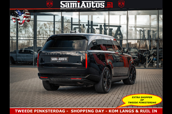 Land Rover Range Rover P550e 551 PK GARANTIE TOT 14-03-2029 | ACHTERAS BESTURING | SOFT CLOSE | HEAD-UP | FACELIFT MODEL | 23 INCH VELGEN | PANORAMADAK | STUURVERWARMING | STOEL KOELING | Incl btw | Fabrieksgarantie tot 14-03-2029 – Geniet van gemoedsrust met uitgebreide dekking tot deze datum.