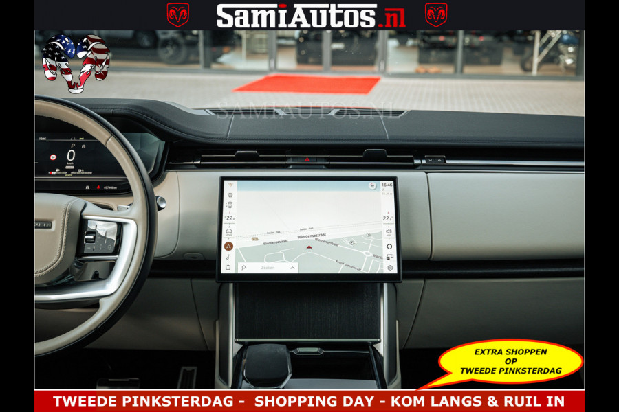 Land Rover Range Rover P550e 551 PK GARANTIE TOT 14-03-2029 | ACHTERAS BESTURING | SOFT CLOSE | HEAD-UP | FACELIFT MODEL | 23 INCH VELGEN | PANORAMADAK | STUURVERWARMING | STOEL KOELING | Incl btw | Fabrieksgarantie tot 14-03-2029 – Geniet van gemoedsrust met uitgebreide dekking tot deze datum.