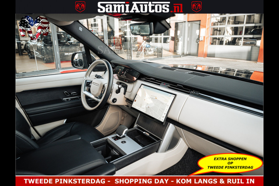Land Rover Range Rover P550e 551 PK GARANTIE TOT 14-03-2029 | ACHTERAS BESTURING | SOFT CLOSE | HEAD-UP | FACELIFT MODEL | 23 INCH VELGEN | PANORAMADAK | STUURVERWARMING | STOEL KOELING | Incl btw | Fabrieksgarantie tot 14-03-2029 – Geniet van gemoedsrust met uitgebreide dekking tot deze datum.