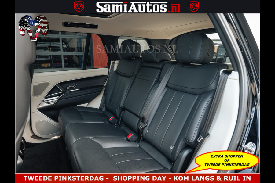 Land Rover Range Rover P550e 551 PK GARANTIE TOT 14-03-2029 | ACHTERAS BESTURING | SOFT CLOSE | HEAD-UP | FACELIFT MODEL | 23 INCH VELGEN | PANORAMADAK | STUURVERWARMING | STOEL KOELING | Incl btw | Fabrieksgarantie tot 14-03-2029 – Geniet van gemoedsrust met uitgebreide dekking tot deze datum.