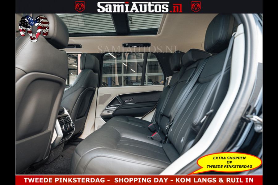 Land Rover Range Rover P550e 551 PK GARANTIE TOT 14-03-2029 | ACHTERAS BESTURING | SOFT CLOSE | HEAD-UP | FACELIFT MODEL | 23 INCH VELGEN | PANORAMADAK | STUURVERWARMING | STOEL KOELING | Incl btw | Fabrieksgarantie tot 14-03-2029 – Geniet van gemoedsrust met uitgebreide dekking tot deze datum.