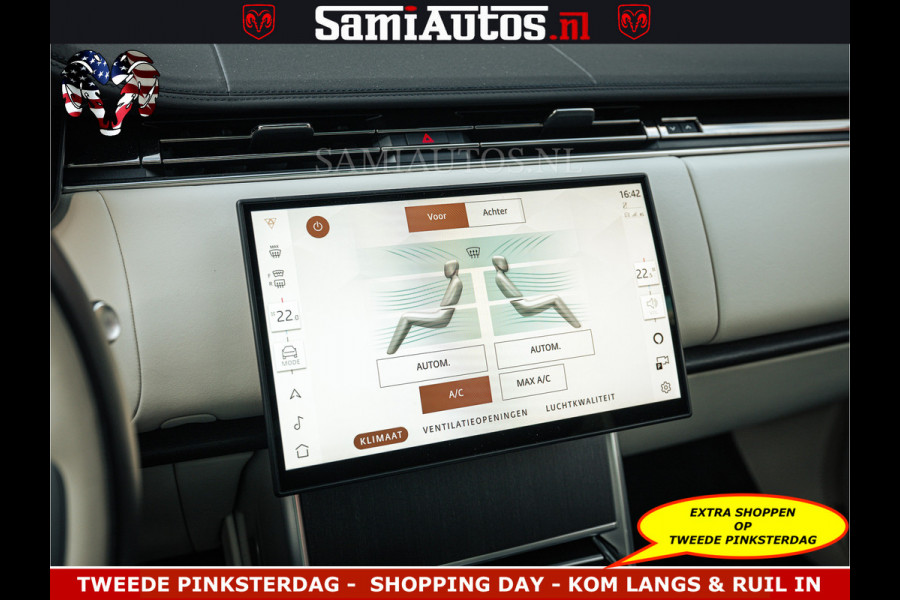 Land Rover Range Rover P550e 551 PK GARANTIE TOT 14-03-2029 | ACHTERAS BESTURING | SOFT CLOSE | HEAD-UP | FACELIFT MODEL | 23 INCH VELGEN | PANORAMADAK | STUURVERWARMING | STOEL KOELING | Incl btw | Fabrieksgarantie tot 14-03-2029 – Geniet van gemoedsrust met uitgebreide dekking tot deze datum.